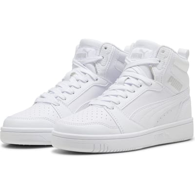 PUMA Puma Rebound V6 Mid Jr Unisex Sneakers - PUMA White-Cool Light Gray