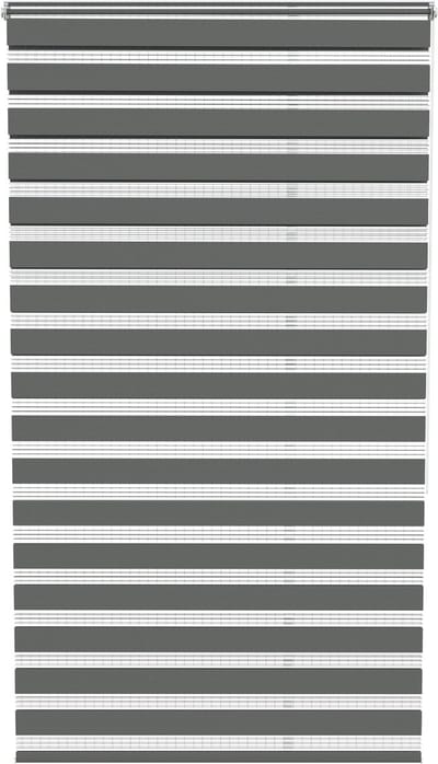 ACXIN Zebra Rollo Klemmfix - Zonder Boren - Lichtdoorlatend en Verduisterend - 120x220cm Grijs