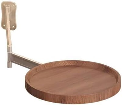 Opvouwbare salontafel - Zwevend nachtkastje - Ruimtebesparend wonen - Intrekbare plank - 11 inch diameter - Donkerbruin