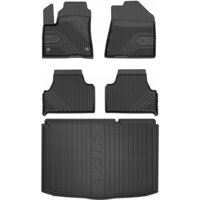 FROGUM PROLINE – Rubber vloermatten + kofferbakmat set – Kia Soul EV 2019- – TPE, geurloos