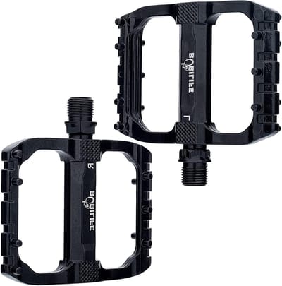 Lichte en duurzame mountainbike pedalen met 2 lagers - Aluminium platform pedalen voor BMX en MTB fietsen, 9/16" met afdichtingen