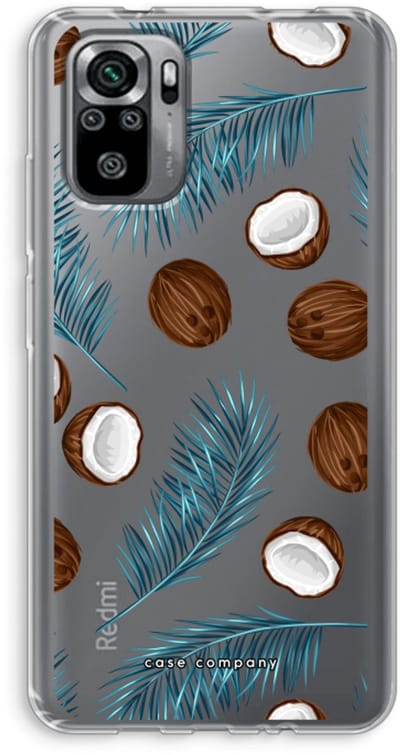 Case Company® - Hoesje geschikt voor Xiaomi Redmi Note 10S hoesje - Kokosnoot - Soft Cover Telefoonhoesje - Bescherming aan alle Kanten en Schermrand