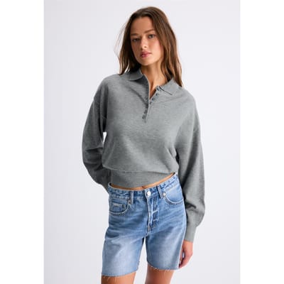 Stradivarius Gebreide polotrui  Grijs melange XS