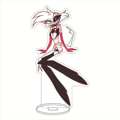 Hazbin el Mignon Support Figurine Acrylique Alastor Husk Angel Dust Ornements Décoratifs Support Modèle Fans Collection Cadeaux Jouets 160MM