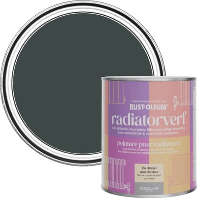 Rust-Oleum Zwart Radiatorverf Zijdeglans - Zwart Zand 750ml