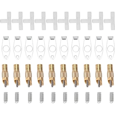 10 Stuks Konijn Waterfles Koperen Konijn Speen Drinkbak Voeder voor Konijn Knaagdier Pluimvee white
