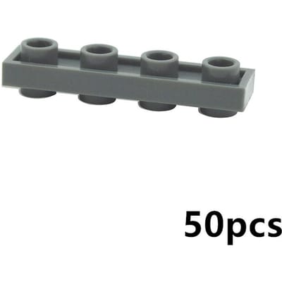 50PCS 1x1/1x2/2x2/1x4 Special Plates with Knobs Both Sides DIY Technical MOC Building Blocks Parts Creative Toys for Kids