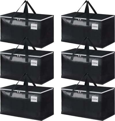 Verhuisdozen Heavy Duty - Verhuiszakken met Rits en Versterkte Handgrepen - Opvouwbare Opbergoplossingen voor Verhuizen, Opslag en Reizen - 93L
