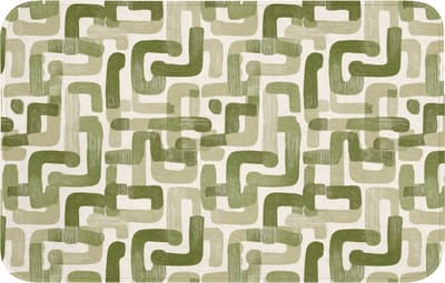 Badmat 80x50 cm - Antislip - Modern - Grafisch - Groen - Badmatten voor badkamer - Badkamermat - Douchemat - Badkamer mat