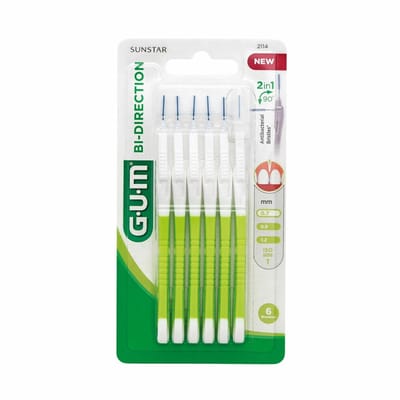 GUM Bi-Directions 0.7 mm - 3 x 6 stuks - Voordeelverpakking