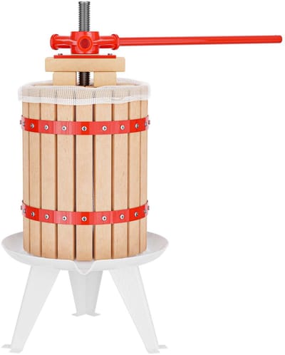 Borg 18 liter Fruitpers - Appelpers - Vruchtenpers - Incl. doek - Wijnpers - Ciderpers - Pers