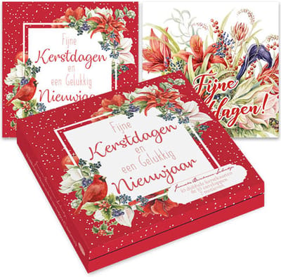Janneke Brinkman kerstdoosje - Rood passe-partout - Winterboeket