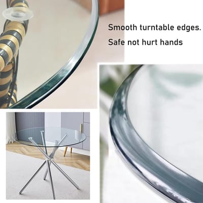 Glazen Tafelblad - Paneel Beschermer - Tafel Beschermen - Gehard Glas - 80 cm - Transparant