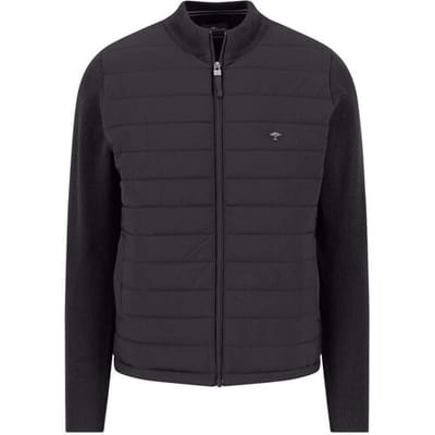 Fynch-Hatton Vest Hybrid Cardigan Charcoal / male
