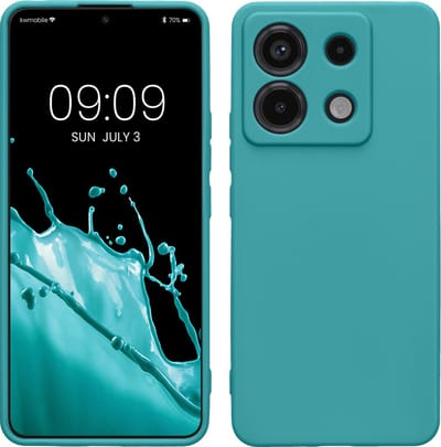 kwmobile telefoonhoesje geschikt voor Xiaomi Redmi Note 13 Pro 5G / Poco X6 5G - Hoesje voor smartphone - Precisie camera uitsnede - In mat petrol