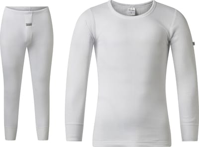 Gentlemen - heren thermo set - T-shirt lange mouw en pantalon - wit - maat XXL