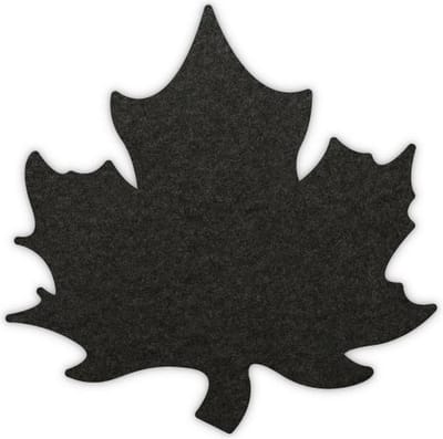 Herfstblad vilt onderzetters - Zwart - 6 stuks - 10 x 10 cm - Tafeldecoratie - Glas onderzetter - Cadeau - Woondecoratie - Woonkamer - Tafelbescherming - Onderzetters Voor Glazen - Keukenbenodigdheden - Woonaccessoires - Tafelaccessoires