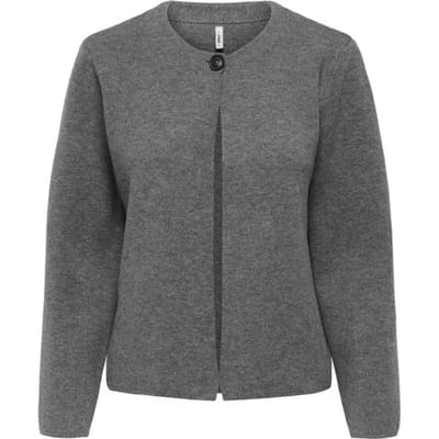 Only Vest Onlanneli Life Ls Button Jacket Cc 15350578 Medium Grey Melange Dames Maat - S