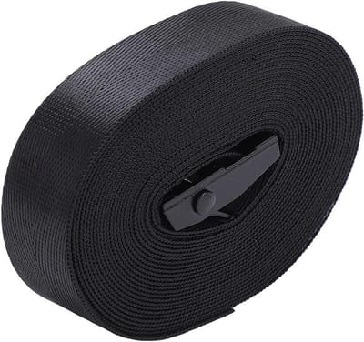 Sjorband Hoge Sterkte - Spanband Set - Lading Vastzetten - Zinklegering Gesp - 2x 5 Meter - Zwart