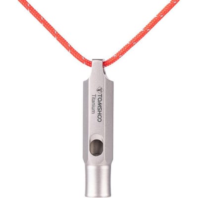 Sifflet d'urgence en titane TOMSHOO, son de sécurité variable, fort jusqu'à 120 dB, suspendu Type 1