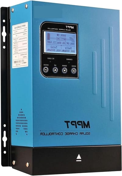 Zonne-laadregelaar, 60A MPPT Solar Charge Controller 12V24V48V Auto Battery Regulator Panel Max 150V Input For Lithium Sealed Gel And Flooded(Blue)