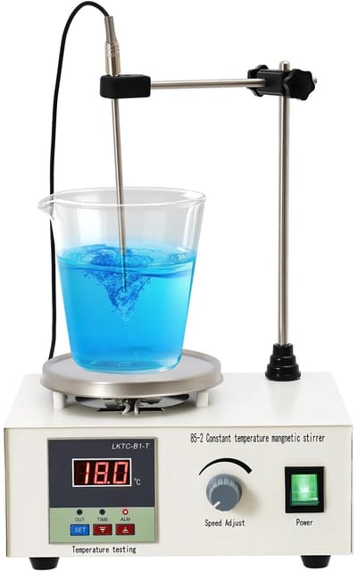 Magneetroerder met Verwarmer - Laboratorium Mixer - Vloeistoffen Mengen - Digitale Nauwkeurigheid - 2000 ml - Wit