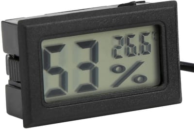 ONF3 - Digitale Vochtigheidsmeter - Hygrometer met Sonde - Hoge Nauwkeurigheid - Zwart - Binnengebruik - Vochtigheidsmeting - Temperatuurmeting