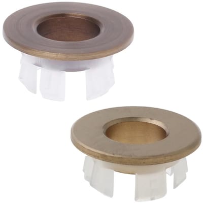 WiseGoods Premium Wastafel Overlooprozet Messing - Wasbak Afvoer Dop - Accessoires Wastafelkraan - Binnendiameter 14mm - Koper