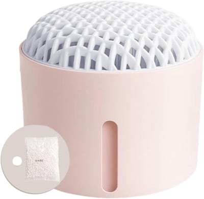 Vochtabsorberend - Luchtontvochtiger - Kast en ruimte - Visuele monitoring - 10x11x10 cm - Roze