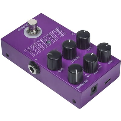 Pédale de Delay Numérique avec 9 Effets Contrôle par Bouton Pédale de Guitare Entrée Sortie 6,35 mm Boîtier Métallique Alimentation DC9V Type C black