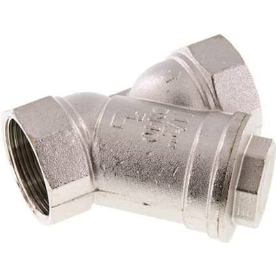 G 1 1/2'' Vernikkeld Messing Y-filter 0.5 mm Maaswijdte 20 Bar NBR - SLBN-112