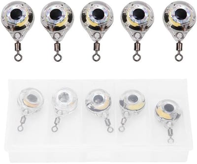 Vissen Lokken Licht - LED Onderwater Vissen Licht - Compact en helder - 5 Stuks - Aas Gereedschap voor Zoet en Zout Water - Oogvormig model