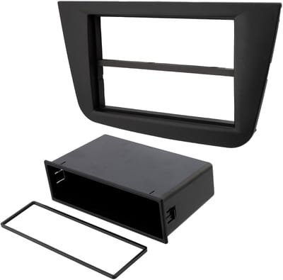 Dailygoody - Frame/faceplate/2 ISO-adapter voor autoradio - Kunststof - Geschikt voor Seat Altea en Toledo - Ideaal voor muziekliefhebbers - Eenvoudig...
