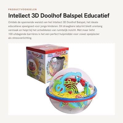 Educatief - Dailygoods- Doolhof Balspel 100 Uitdagende Barrières