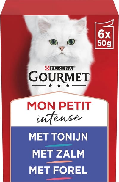 Natuurlijke Kattenvoer Selectie met Tonijn, Zalm en Forel - 24 Porties van 50g