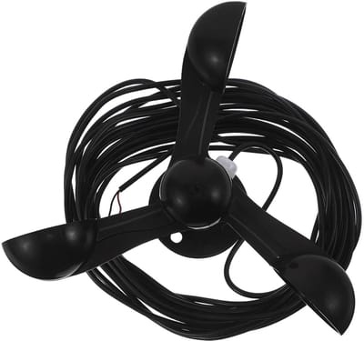 Windsnelheidsmeter Anemometer - Windmeter Windsensor - Buitenmetingen - Precisie Anemometersensor - 17x17x12 cm - Zwart