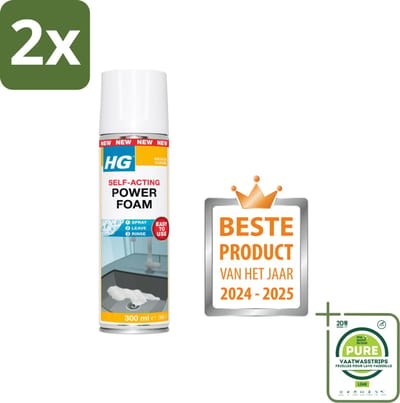 HG - Power Foam Keuken - Vetoplossende Spray - 300 ml - Voordeelverpakking - 2 stuks - Keukenreiniger - Vetverwijderaar