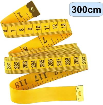 Fako Bijoux - Meetlint 3 Meter - Meetlint Lichaam - Meetband - Klussen Meetlint - Lintmeter - Hobby Meetlint - 300cm - Geel