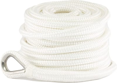 Hollex 20 meter witte loodverzwaarde Ankerlijn Ø10mm