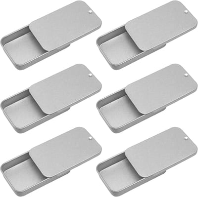 SolidKeus - Set van 6 Kleine Blikjes met Schuifdeksel