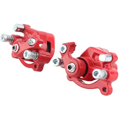 Étrier de frein à disque arrière à gaz 140 mm Jeu de plaquettes Adapté pour scooter électrique VTT 49CC red
