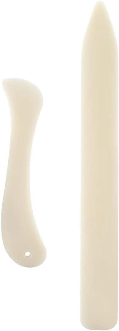 2 Stuks Witte Papieren Vouwbeen voor Creatief Vouwen, Creëren en Scrapbooking van Papier en Kaarten