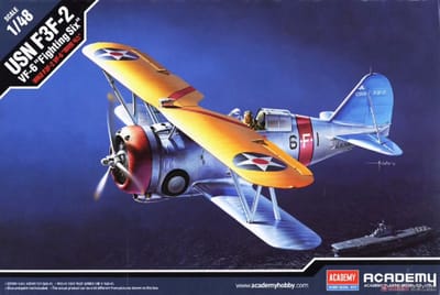 Academy Modelbouwpakket Militaire voertuigen - 12326 US Navy Fighter F3F-2 - VF-6 Fighting Six Plastic - 1:48 - Modelbouw
