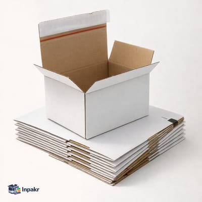 Inpakr Autolockdoos - 10 stuks - 160x130x70 mm - wit