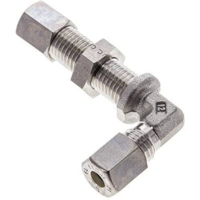 6L RVS L-Vorm Knelfitting Schotdoorvoer 315bar ISO 8434-1