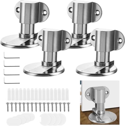 Set van 4 Onzichtbare Magnetische Deurstoppers - Zelfklevend en Te Monteren - Bescherming voor Deuren en Vloeren in Kantoor en Thuis