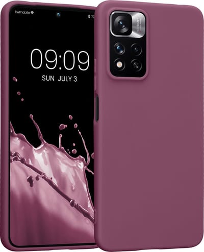 kwmobile telefoonhoesje geschikt voor Xiaomi Redmi Note 11 Pro+ 5G / Note 11 Pro Plus 5G - Hoesje voor smartphone - Back cover in bordeaux-violet