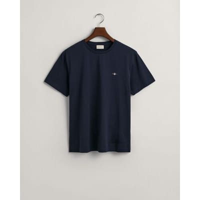 Gant T-Shirt Regular Uni Fine Shield Embroidery Avond Blauw / male