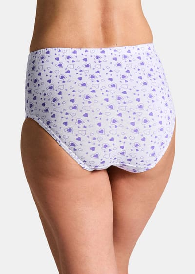 Set katoenen heupslips - wit / petrol / paars - Gr. 38 van Goldner Fashion