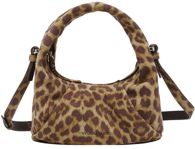 LES VISIONNAIRES Greta Mini Essential Handtas Leder 23 cm - Dames - leo print